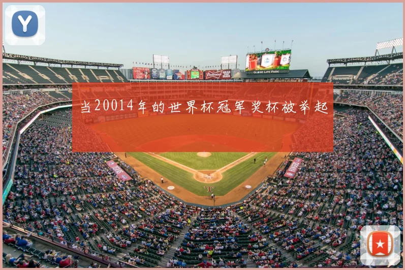 当20014年的世界杯冠军奖杯被举起